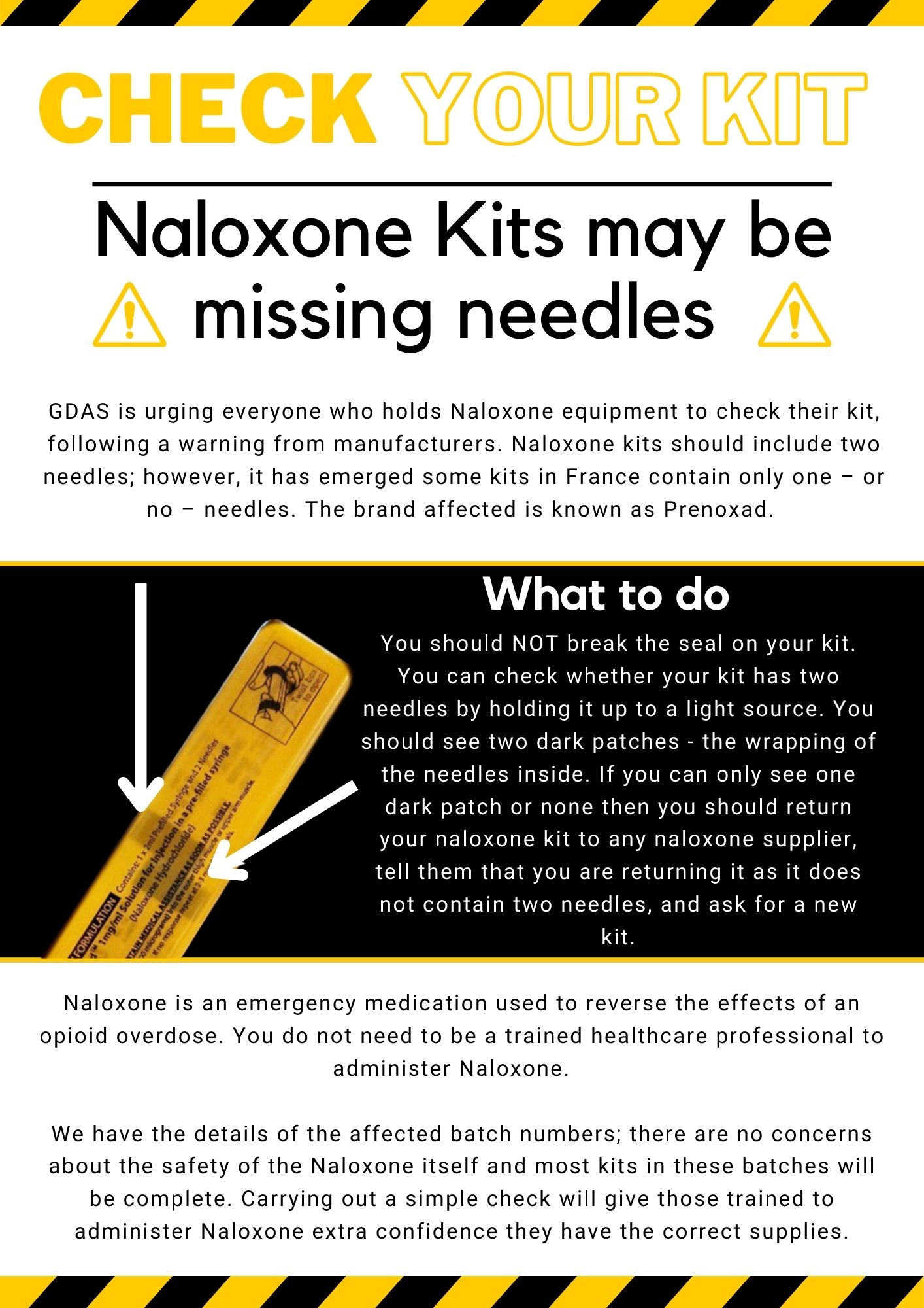 Check your kit Naloxone
